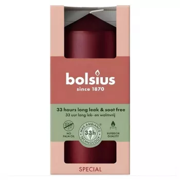 Bolsius kaars cilinder Ø120x58 mm, Metallic Red