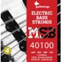 Galli MSB-40100 S Super Bright basgitaarsnaren - set van 4 snaren, vernikkeld staal, roundwound, .040-.100, lange mensuur