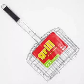 ASI COLLECTION grillrooster 30,5x23,5x5,5cm verchroomd stalen rechthoekig BBQ-grillrooster