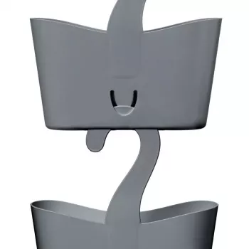 TATAY hangende multifunctionele badkamerschap 25x9x28 cm grijs