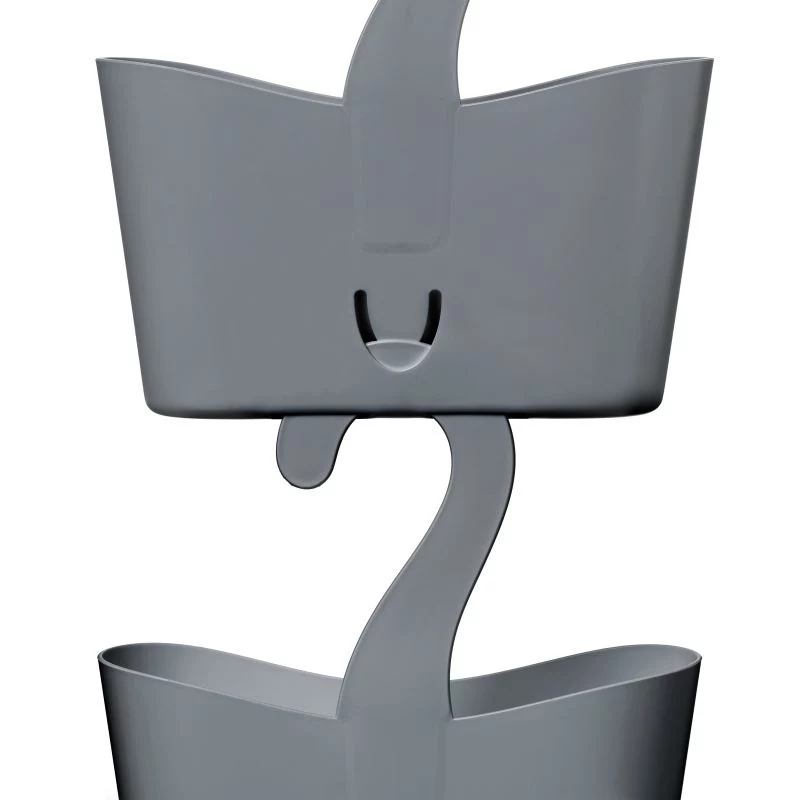 TATAY hangende multifunctionele badkamerschap 25x9x28 cm grijs
