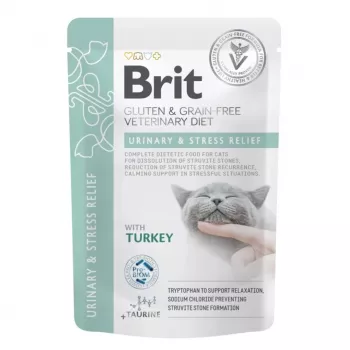 BRIT VD Urinary and Stress Relief Pouch - natvoer voor katten - 12x85g