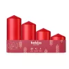 BOLSIUS kaars cilinder 4 stuks Ø120, 100, 80, 60x48mm rood