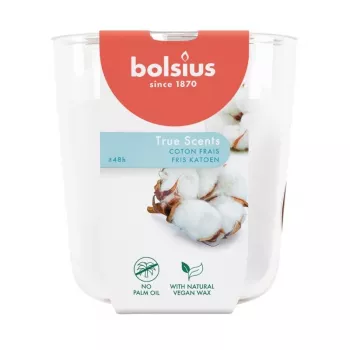 Bolsius True Scents geurkaars in glas, Fresh Cotton, Ø97x85 mm