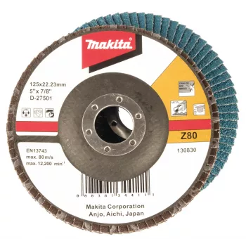 Makita D-27501 lamellenschijf 125mm zirkonia korrel 80 conisch