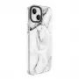 Evelatus Apple iPhone 15 PC+TPU hoesje met MagSafe marmer wit