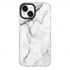 Evelatus Apple iPhone 15 PC+TPU hoesje met MagSafe marmer wit