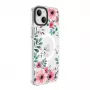 Evelatus iPhone 15 Plus transparant MagSafe hoesje met bloemenpatroon