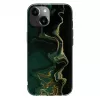 Evelatus Apple iPhone 15 PC marmer donkergroen hoesje