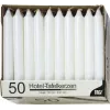 PAPSTAR kaars wit 196 mm hoogte 22 mm diameter, 100 stuks, paraffine, 7 uur brandduur