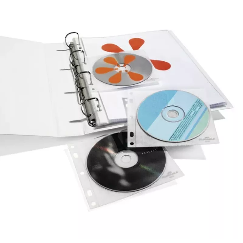 DURABLE 1er CD-/DVD-hoesjes Cover FILE afhechtbaar transparant, 10 st.