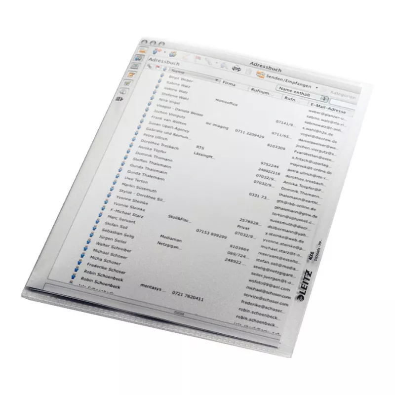 LEITZ A5 gegreineerde documenthoezen, 0,13 mm, transparant, 100-pack