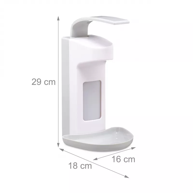 RELAXDAYS Handmatige Zeepdispenser met lekbak 0,5L Wit