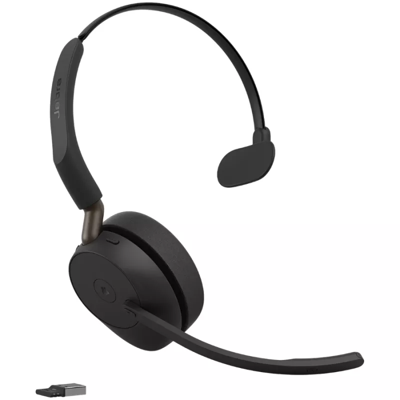 Jabra Evolve3 65 MS Mono Link 390a Bluetooth On-Ear headset, zwart