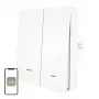 MOES ZS-B-EU2 ZigBee 2-kanaals lichtschakelaar, zonder nulleider, wit