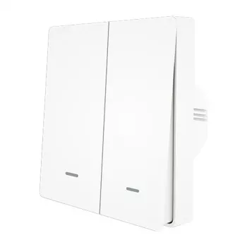 MOES ZS-B-EU2 ZigBee 2-kanaals lichtschakelaar, zonder nulleider, wit