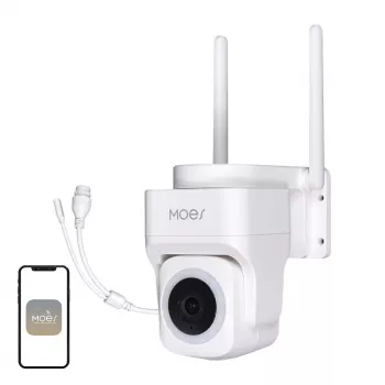 MOES WCM-B66 3MP outdoor wifi IP-camera met AI-persoonsherkenning, nachtzicht in volledige kleur, pan/tilt, tweeweg-audio, IP66 weerbestendig