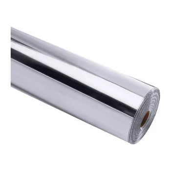HTVRONT chroom metallic zelfklevende folie, 30,5 cm x 90 cm (zilver)