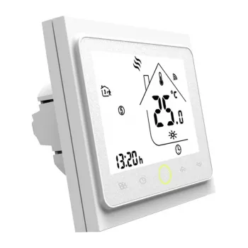 MOES BHT-002 wifi LCD slimme waterverwarmingsthermostaat, touchscreen, app- & spraakbediening, wit