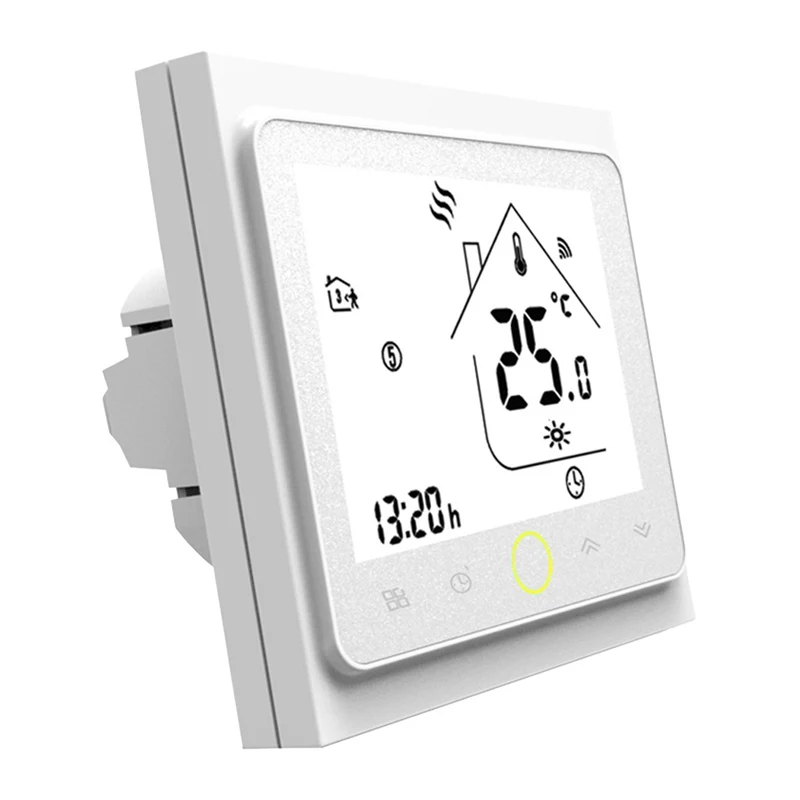 MOES BHT-002 wifi LCD slimme waterverwarmingsthermostaat, touchscreen, app- & spraakbediening, wit