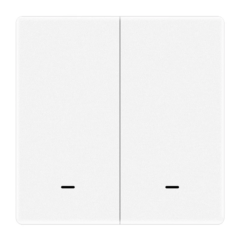 MOES ZT-B-EU2-MS ZigBee 3.0 2-toetsen scèneschakelaar, op batterij, compatibel met Tuya Smart Life app, wit