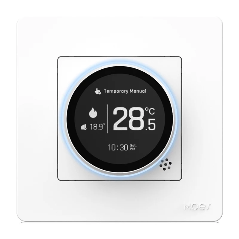 MOES ZHT-SR-GA ZigBee thermostaat voor waterverwarming, wit