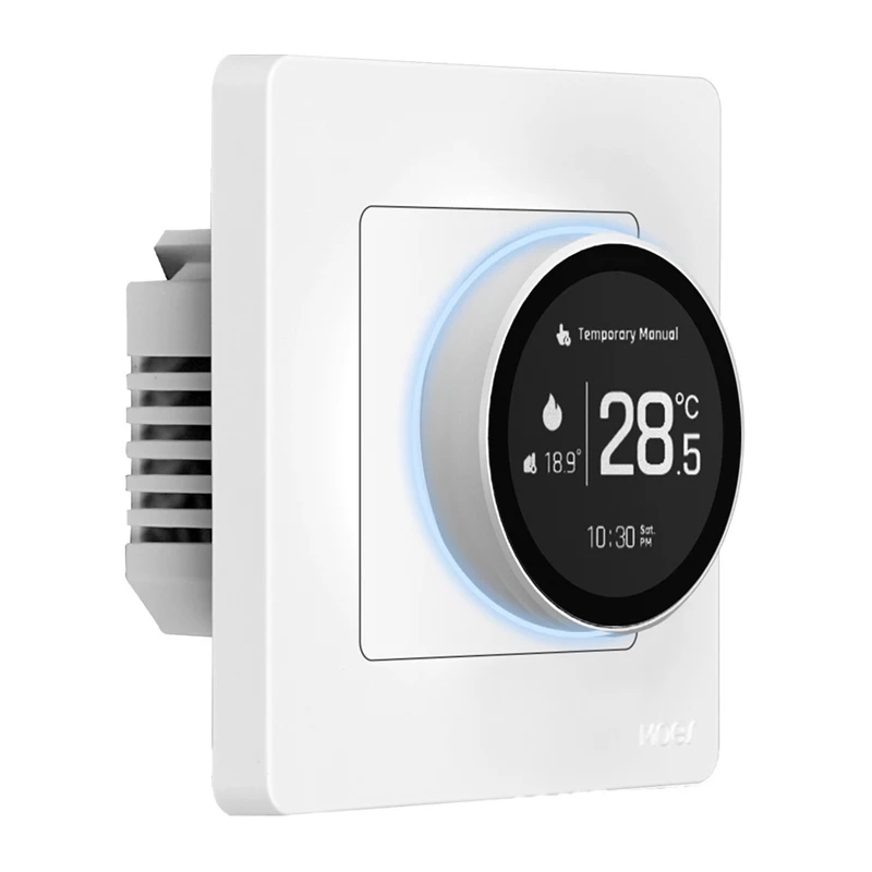 MOES ZHT-SR-GC ZigBee slimme thermostaat voor boiler/gasverwarming, wit