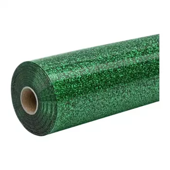 HTVRONT glitterfolie voor warmtetransfer, 30,5 cm x 90 cm (groen)
