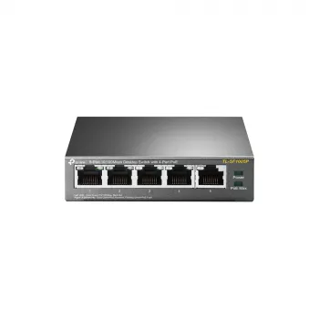 TP-Link TL-SF1005P 5-poorts 10/100 Mbps desktop PoE+ switch met 4 PoE+ poorten, 67W budget, Extend-modus
