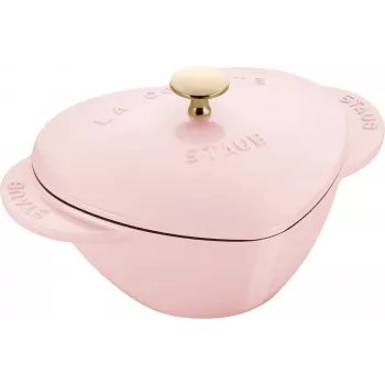 Staub Special Cocotte hartvormige gietijzeren braadpan 1,75 L roze
