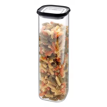 GEFU PANTRY rechthoekige bewaardoos 2,5 L zwart, transparant 1 stuk
