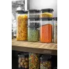 GEFU PANTRY rechthoekige bewaardoos 2,5 L zwart, transparant 1 stuk