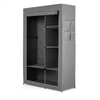 RAYEN textiele kledingkast 105 x 45 x 161 cm grijs