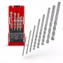 Einhell 38080 steenboor-set, 8-delig, 3-10 mm, wolfraamcarbide punt, koolstofstaal