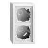 Gira F200 opbouwbehuizing 2-voudig zuiver wit 106270