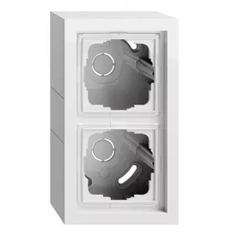 Gira F200 opbouwbehuizing 2-voudig zuiver wit 106270