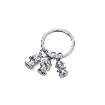 Troika KR17-18/MA zilveren sleutelhanger van gegoten aluminium met figuur