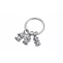 Troika KR17-18/MA zilveren sleutelhanger van gegoten aluminium met figuur