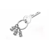 Troika KR17-18/MA zilveren sleutelhanger van gegoten aluminium met figuur