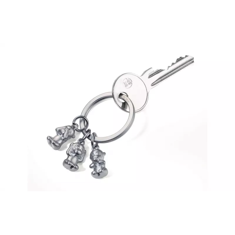 Troika KR17-18/MA zilveren sleutelhanger van gegoten aluminium met figuur