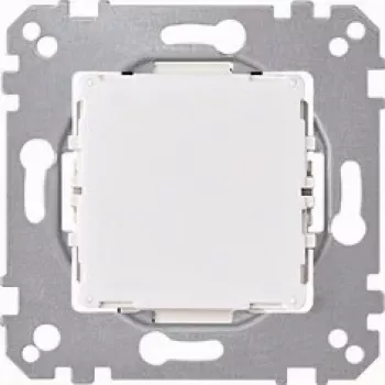 Merten System M wipschakelaarafdekking, polarwit, glanzend, 1-voudig, lichtsymbool 587093