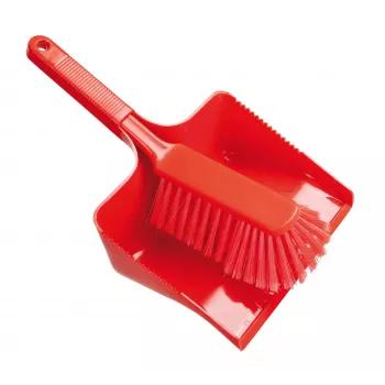 Haug Bürsten stofblik en handveger set rood kunststof 35 cm breed (FC88921)