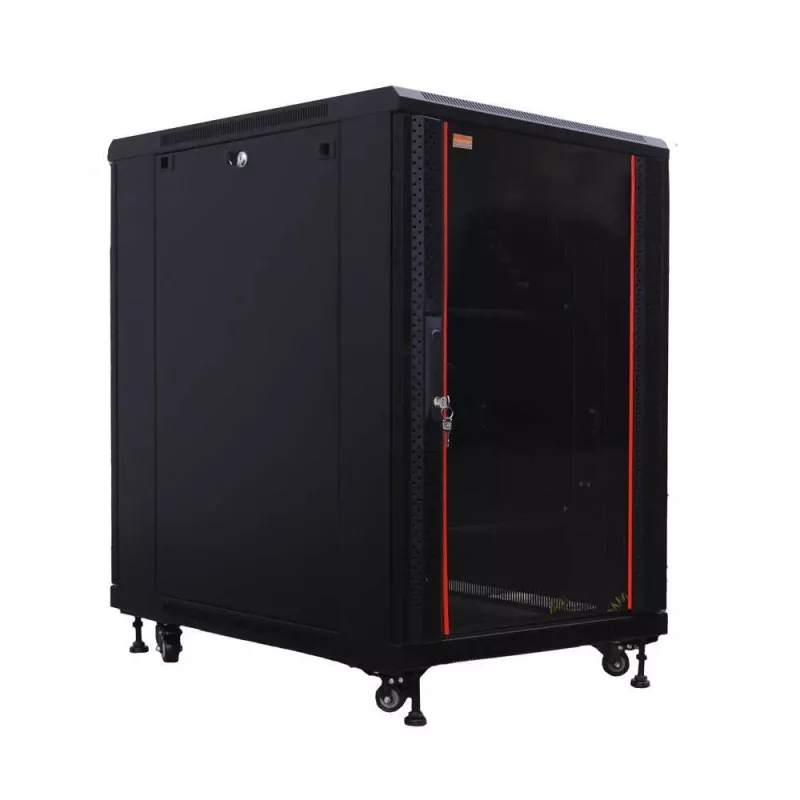 IT-BUDGET 19 inch netwerkkast SRK 27U 600x800mm zwart flatpack 90ITB19SRK2768GSN