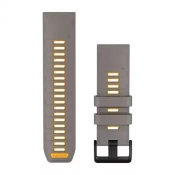 Garmin QuickFit 26 mm siliconen band voor horloge leigrijs/geel 010-14508-02