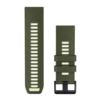 Garmin QuickFit 26 mm siliconen armband voor horloges - Olive Drab / Lemon 010-14508-01