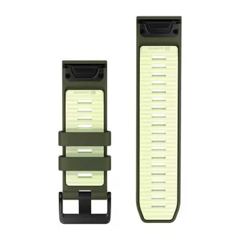 Garmin QuickFit 26 mm siliconen armband voor horloges - Olive Drab / Lemon 010-14508-01
