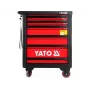 Yato YT-5530 7-laden werkplaatskar staal zwart/rood