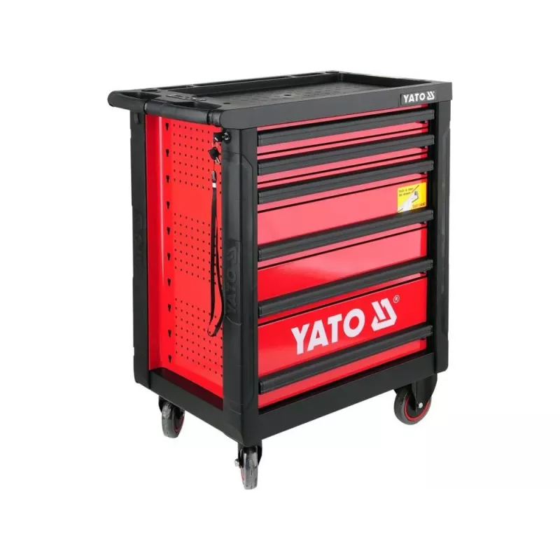 Yato YT-5530 7-laden werkplaatskar staal zwart/rood