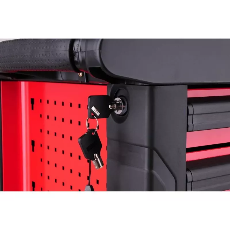 Yato YT-5530 7-laden werkplaatskar staal zwart/rood