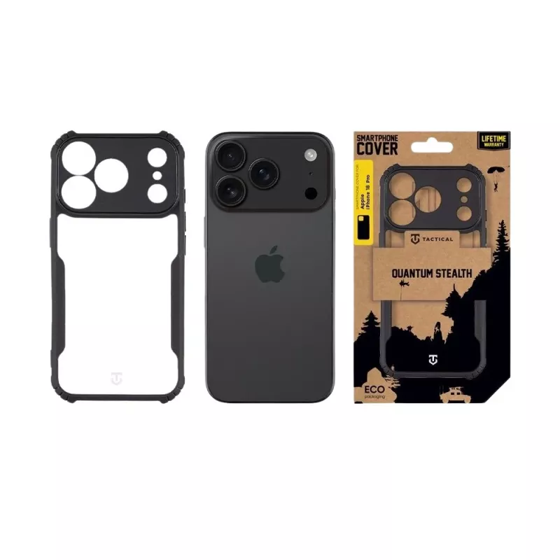 Tactical Back Cover Quantum Stealth iPhone 18 Pro transparant/zwart